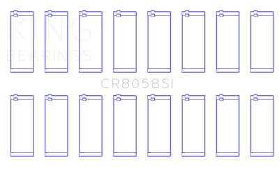 King Engine Bearings - King Bearings CR8058SI CONNECTING Rod Bearing SET for FORD MOD MOTOR 6.2L V8
