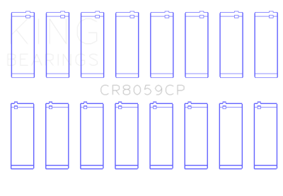King Engine Bearings - King Bearings CR8059CP CONNECTING Rod Bearing Set for GM DURAMAX Diesel
