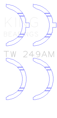 King Engine Bearings - King Engine Bearings TW 249AM THRUST WASHER SET for 3VZFE 4VZFE 5VZFE