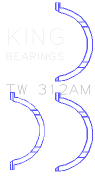 King Engine Bearings - King Bearings TW 312AM THRUST WASHER SET for GM DURAMAX Diesel