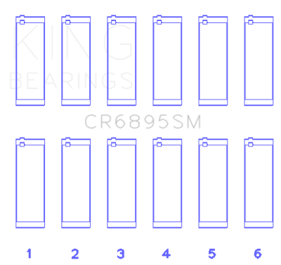 King Engine Bearings - King Bearings CR6895SM CONNECTING Rod Bearing SET for FORD ECOBOOST 3.5L V6