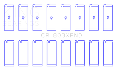 King Engine Bearings - King Engine Bearings CR 803XPND 001 Connecting Rod Set for Chevrolet SBC