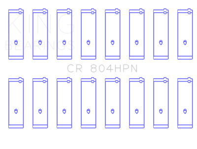 King Engine Bearings - King CR 804HPN STDX Connecting Rod Bering for Ford 260CI 289CI 302 5.0L Windsor