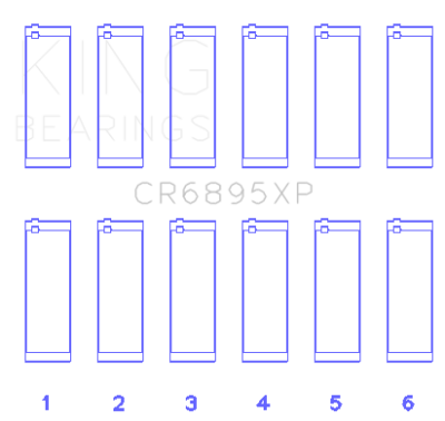 King Engine Bearings - King Bearings CR6895XP0.25 CONNECTING Rod Bearing SET for FORD ECOBOOST 3.5L V6