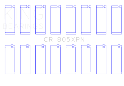 King Engine Bearings - King CR 805XPN Connecting Rod Bering Set for Chrysler 273CI 318CI 340CI 360CI
