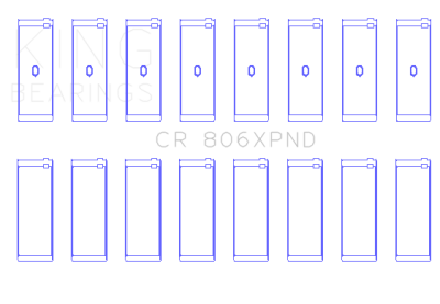 King Engine Bearings - King Engine Bearings CR 806XPND STDX Connecting Rod Bearing for Chrysler 361/383