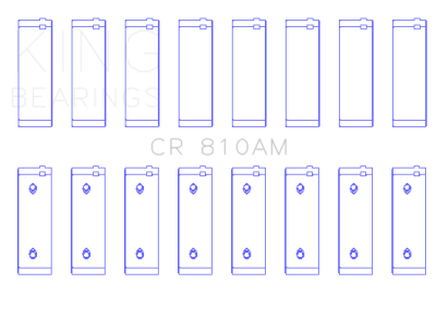 King Engine Bearings - King Engine Bearings CR 810AM 010 Connecting Rod Bearing Set for Ford 239CI 256C