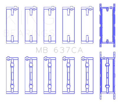 King Engine Bearings - King Bearings MB 637CA MAIN Bearing SET for BMW S85B50A