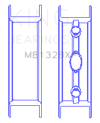 King Engine Bearings - King Bearings MB1328XP STDX Main Bearing Set for GM Vortec/LS-Series Gen III IV