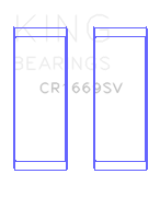King Engine Bearings - King Engine Bearings CR1669SV0.25 Connecting Rod Bearing Set for VW AZV CFACAWX