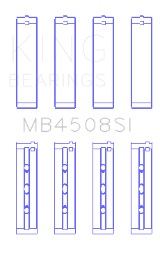 King Engine Bearings - King Bearings MB4508SI MAIN Bearing SET for HONDA J30 J35