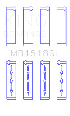 King Engine Bearings - King Bearings MB4518SI0.25 Main Bearing Set for Chrysler Pentastar 3.6L ERB V6