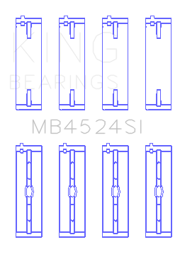 King Engine Bearings - King Bearings MB4524SI0.25 MAIN Bearing SET for NISSAN VR38DETT