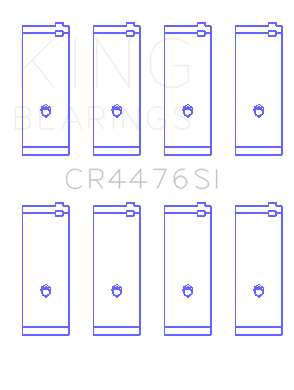 King Engine Bearings - King Bearings CR4476SI0.25 Connecting Rod Bering Set for Ford Taurus 2000/2300
