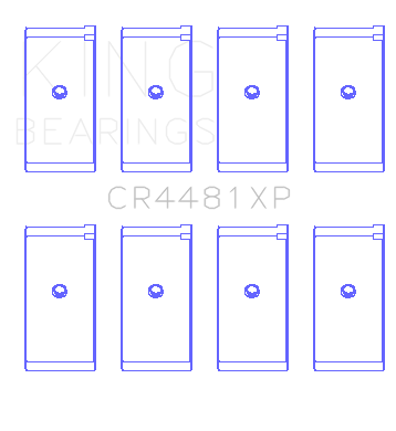 King Engine Bearings - King Bearings CR4481XP Connecting Rod Set for Mitsubishi 4G63 4G64 ->1992