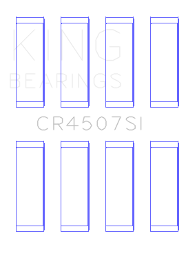 King Engine Bearings - King Bearings CR4507SI Connecting Rod Set for Mazda MZR 2.3L Ford Duratec
