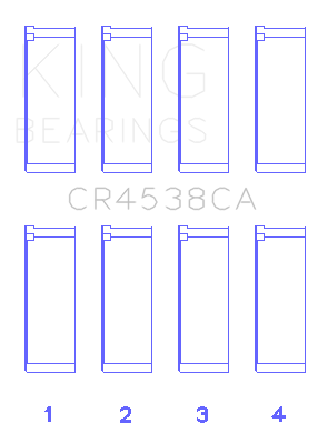 King Engine Bearings - King Bearings CR4538CA Connecting Rod Bering Set for Mini Cooper S W11B16A