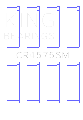 King Engine Bearings - King Bearings CR4575SM Connecting Rod Bering Set for Hyundai I30 G4FC