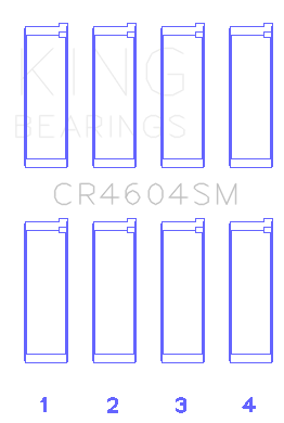 King Engine Bearings - King Bearings CR4604SM Connecting Rod Bering Set for Ford 2.3L Mazda