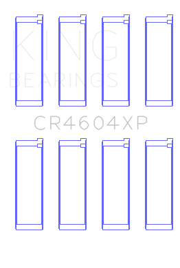 King Engine Bearings - King Bearings CR4604XP0.5 Connecting Rod Bering Set for Ford 2.3L