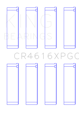 King Engine Bearings - King Bearings CR4616XPGC Connecting Rod Bering Set for Subaru FA20 4U-GSE