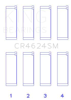 King Engine Bearings - King Bearings CR4624SM0.75 CONNECTING Rod Bearing SET for HYUNDAI G4KE G4KC