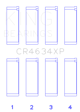 King Engine Bearings - King Bearings CR4634XP0.25 CONNECTING Rod Bearing SET for HYUNDAI G4KF
