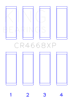 King Engine Bearings - King Bearings CR4668XP CONNECTING Rod Bearing SET for HYUNDAI G4KE G4KC