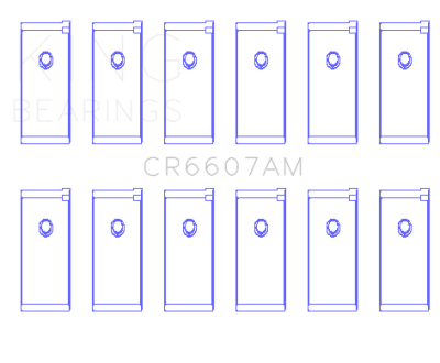 King Engine Bearings - King Bearings CR6607AM CONNECTING Rod Bearing SET for DATSUN L28
