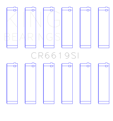 King Engine Bearings - King Bearings CR6619SI CONNECTING Rod Bearing SET for FORD V6
