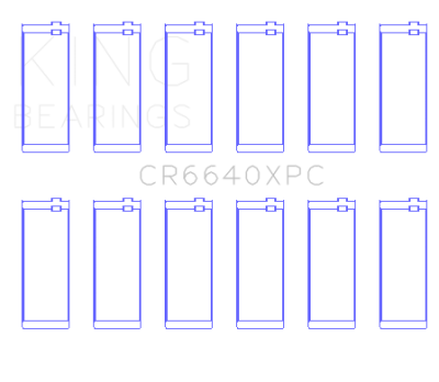 King Engine Bearings - King Engine Bearings CR6640XPC Connecting Rod Bearing Set for BMW M20 M50 2.0L