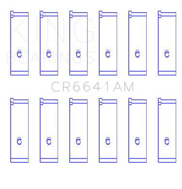 King Engine Bearings - King Bearings CR6641AM Connecting Rod Bearing Set for Toyota 3VZE
