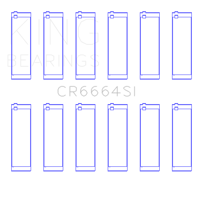 King Engine Bearings - King Bearings CR6664SI 010 CONNECTING Rod Bearing SET for BUICK V6