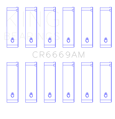 King Engine Bearings - King Bearings CR6669AM CONNECTING Rod Bearing SET for Toyota 3VZE 2958CC