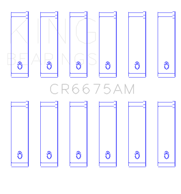 King Engine Bearings - King Bearings CR6675AM0.25 CONNECTING Rod Bearing Set for Chrysler 3.3 3.8 V6