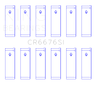 King Engine Bearings - King Engine Bearings CR6676SI CONNECTING ROD BEARING SET for RB30 VG30