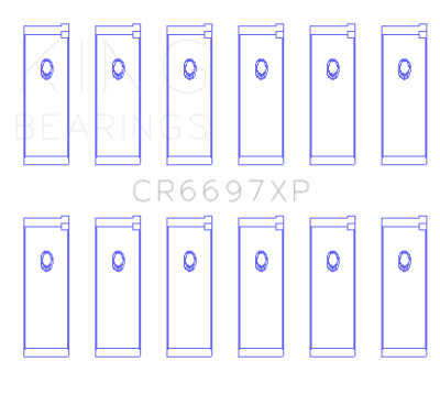 King Engine Bearings - King Engine Bearings CR6697XP0.25 Connecting Rod Set for RB25DET RB26DETT 24V