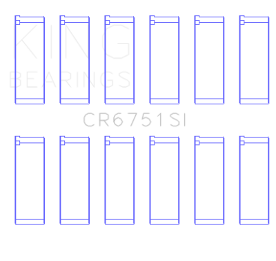 King Engine Bearings - King Bearings CR6751SI CONNECTING Rod Bearing SET for FORD 155