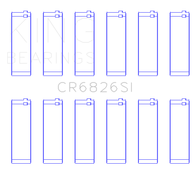 King Engine Bearings - King Bearings CR6826SI0.25 Connecting Rod Bearing Set for Holden 175 190 3.6L