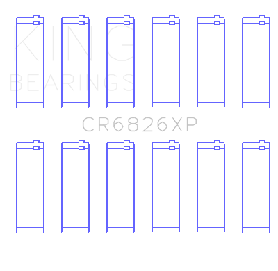 King Engine Bearings - King Engine Bearings CR6826XP0.25 Connecting Rod Bearing Set for GM Holden 3.6L
