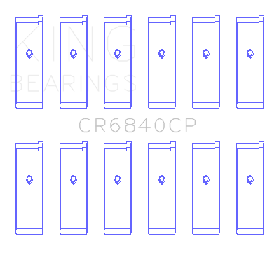 King Engine Bearings - King Engine Bearings CR6840CP CONNECTING ROD BEARING SET for VQ40DE