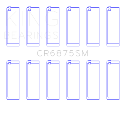 King Engine Bearings - King Engine Bearings CR6875SM0.25 Connecting Rod Bearing Set for BMW N52 N53