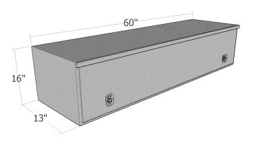 Unique Truck Accessories - Unique Truck HTB60 13"x16"x60"L HD Top Sider .10 Thick Diamond w/Flip Up Door