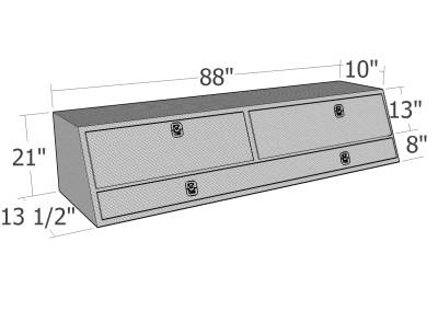 Unique Truck Accessories - Unique Truck TBS200-88D-BT 88" Contr. TopSider w/Doors Comm. Class Texture Coat