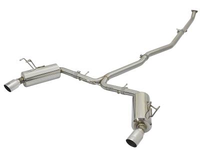 aFe Power - aFe 49-36615-P 2.5-2.25" Cat-Back Dual-Exit Exhaust System for 16-21 Civic 1.5L