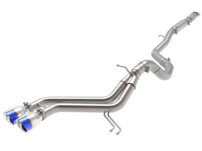 aFe Power - aFe 49-37018-L 2.5-3" Cat-Back Exhaust w/Blue Flame Tips for 13-17 Veloster 1.6L