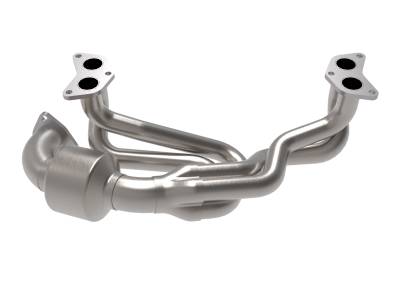 aFe Power - aFe 48-36804-HC Twisted Stainless Steel Header w/Cat for 13-19 Subaru 2.5L