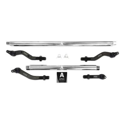 Apex Chassis - Apex Chassis KIT125-Dana30-NoFlip 2.5T Tie Rod & Drag Link Polished Aluminum