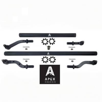 Apex Chassis - Apex Chassis KIT120-Dana30-YesFlip 2.5T Tie Rod & Drag Link Black Aluminum