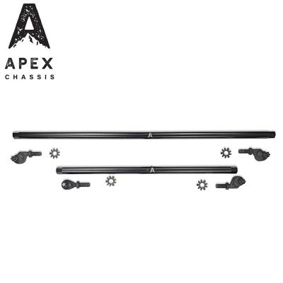 Apex Chassis - Apex Chassis KIT145-YesFlip 1Ton Tie Rod & Drag Link Assembly Steel for 07-18 JK